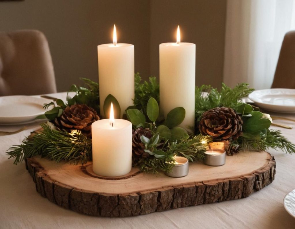 Natural Wood Centerpieces