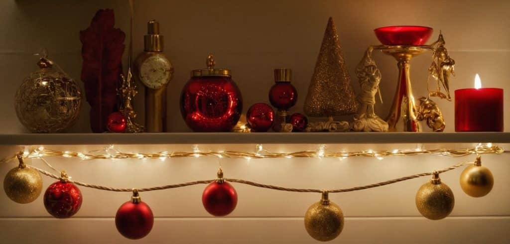 Ornaments as Shelf Decor