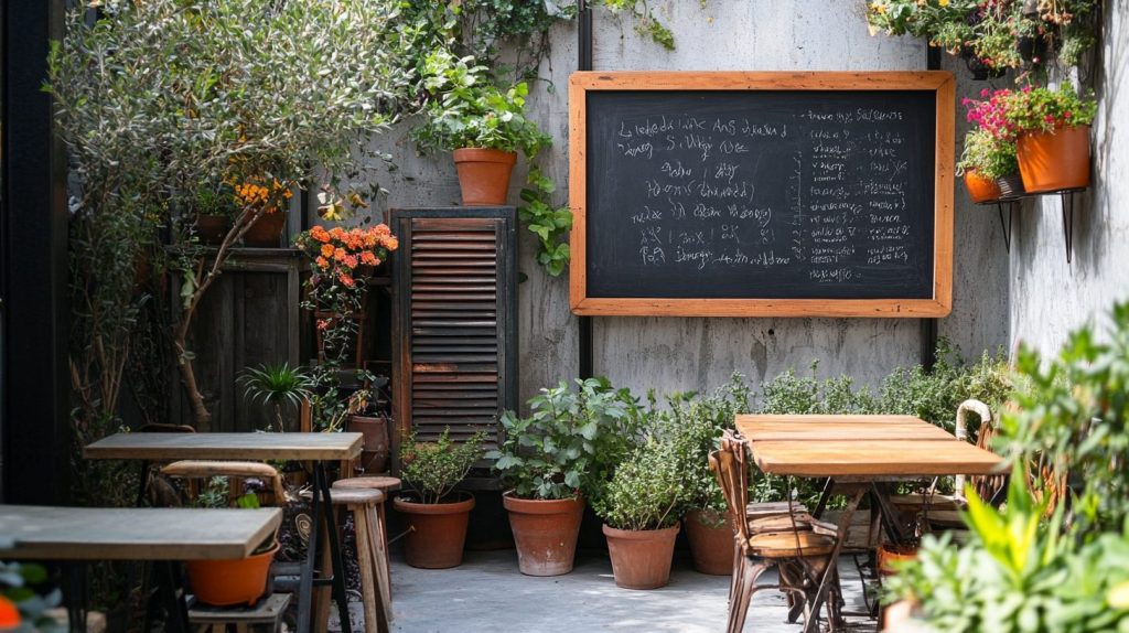 Outdoor Chalkboard For Creative Touch