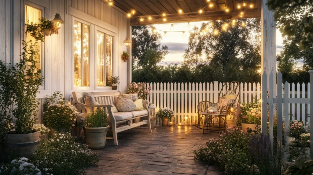 Outdoor Space With Picket Fencing