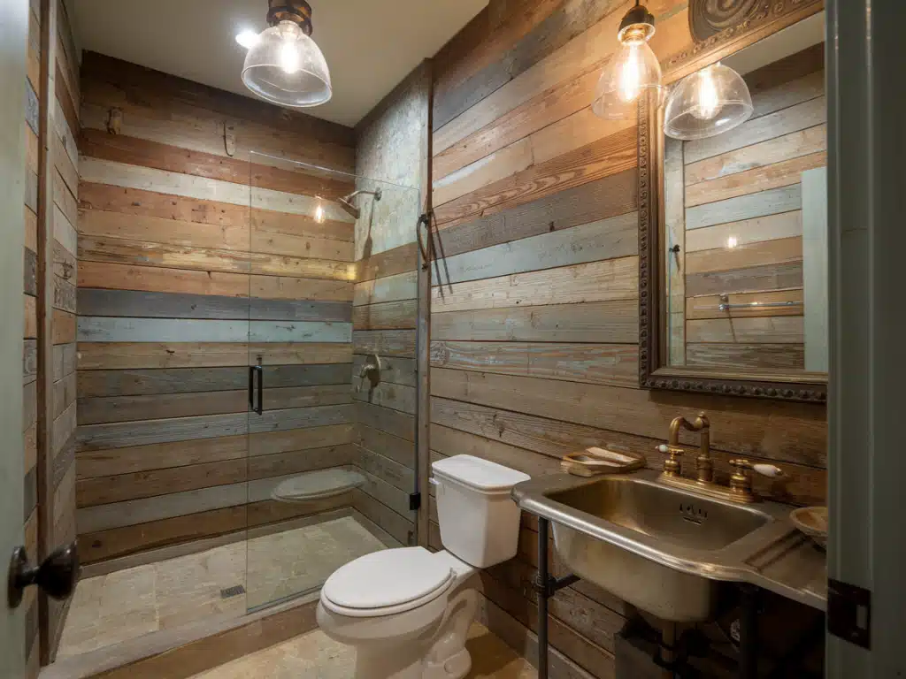 Reclaimed wood shiplap for eco-friendly and unique textures