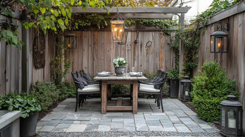 Reclaimed Wood Patio Fence