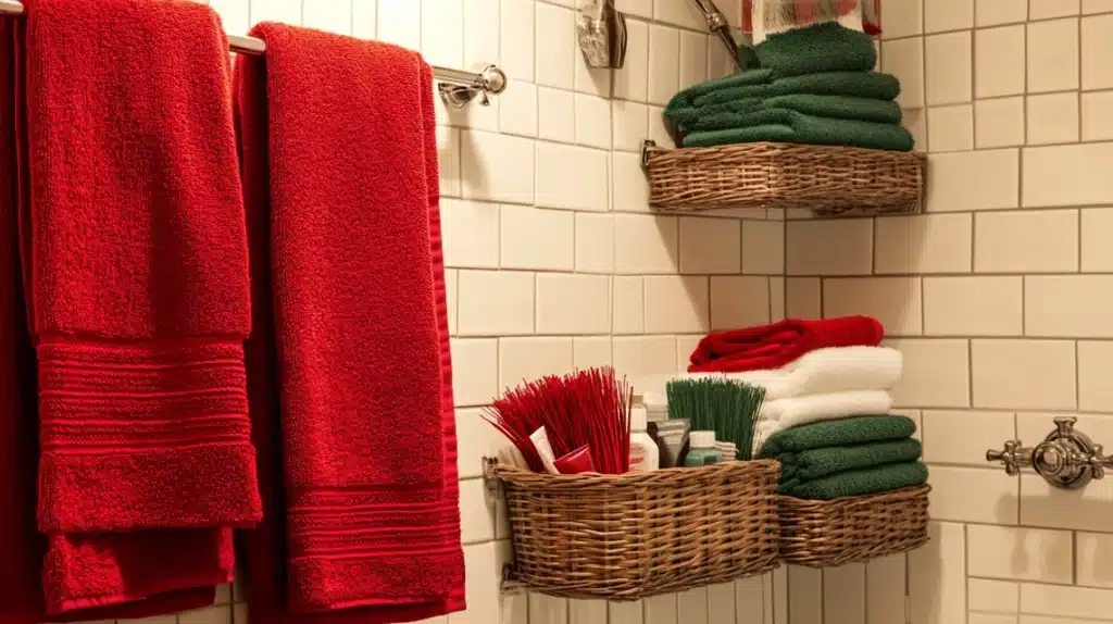 Red and Green Towels