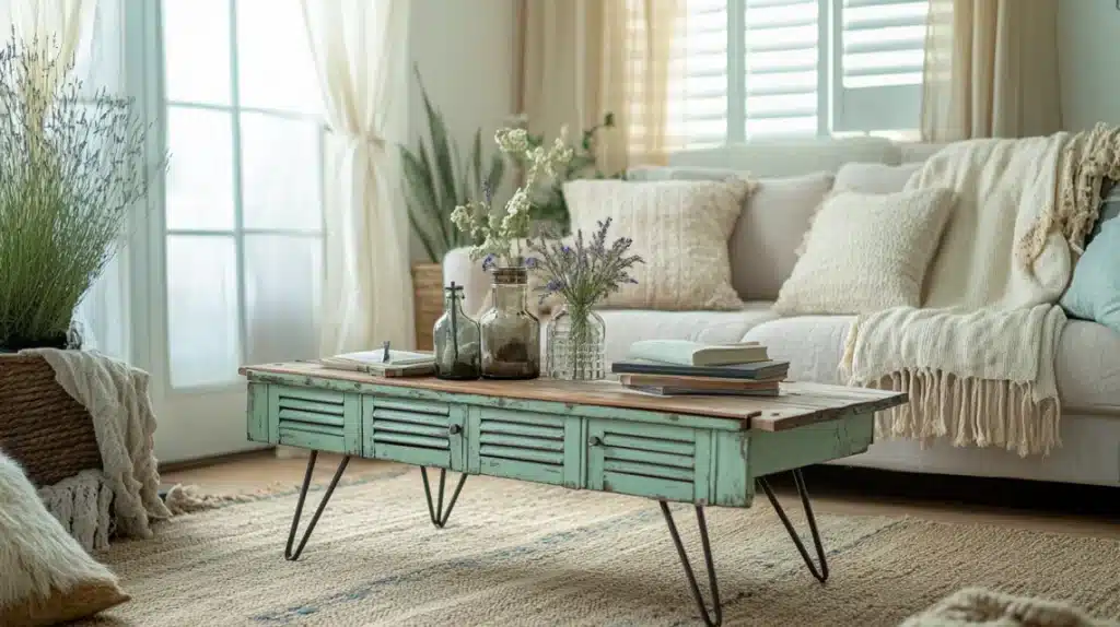 Repurposed Window Shutter Table