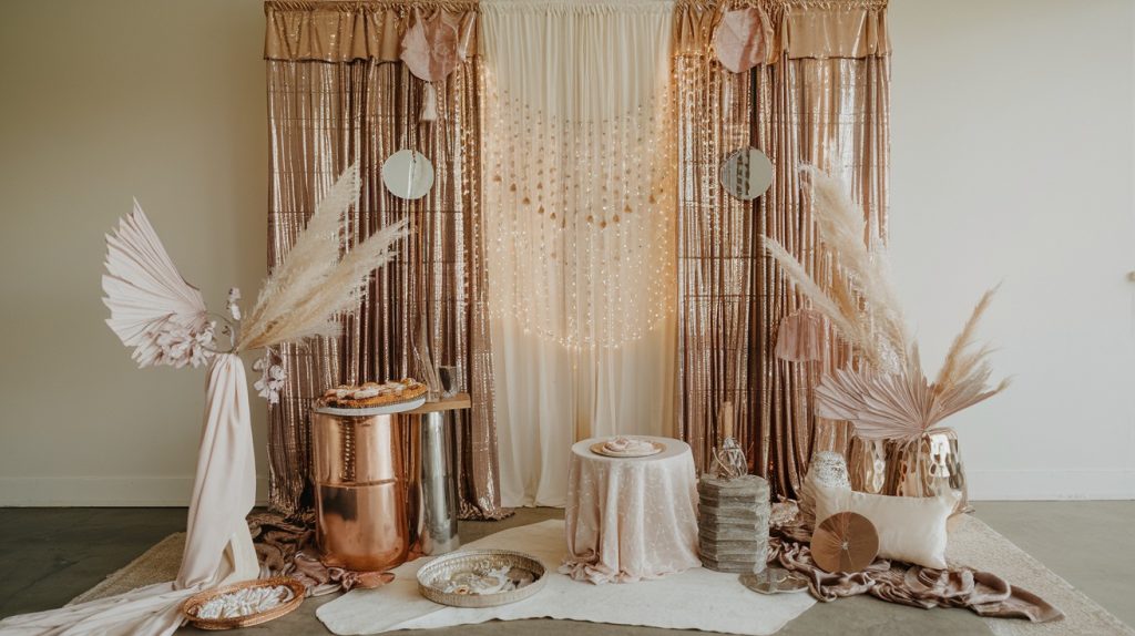 Shimmering Metallic Boho Curtains