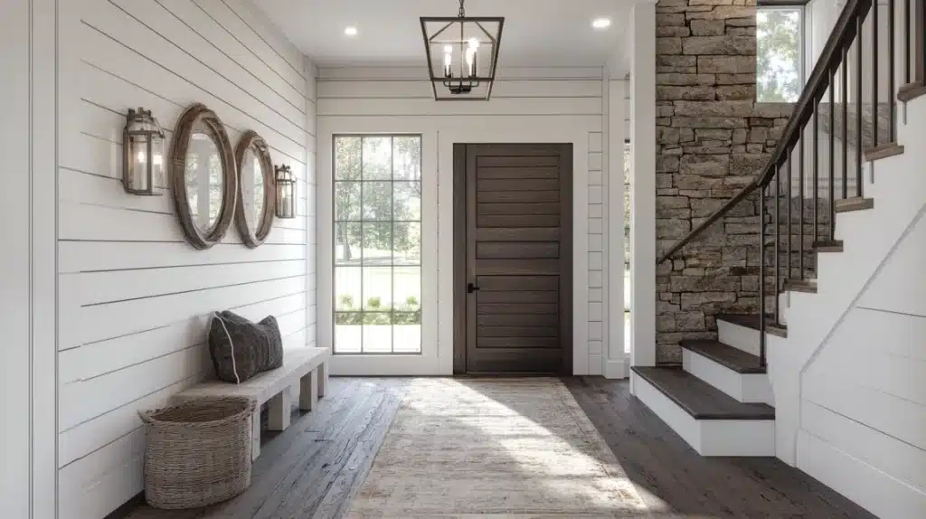 Shiplap with Stone