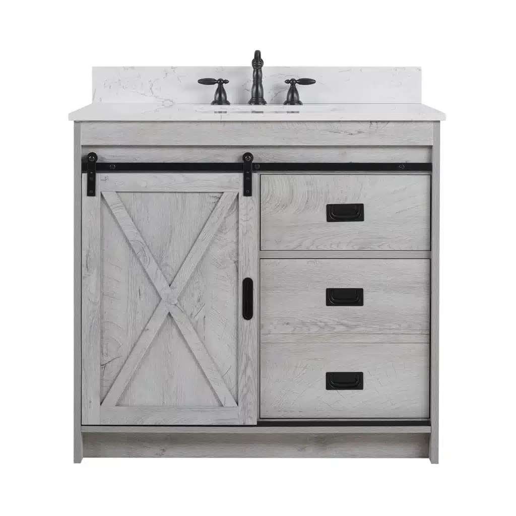 Single Bathroom Vanity With Engineered Stone Top