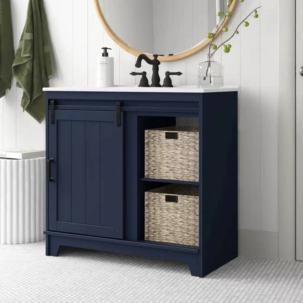 Single Bathroom Vanity with Ceramic Top