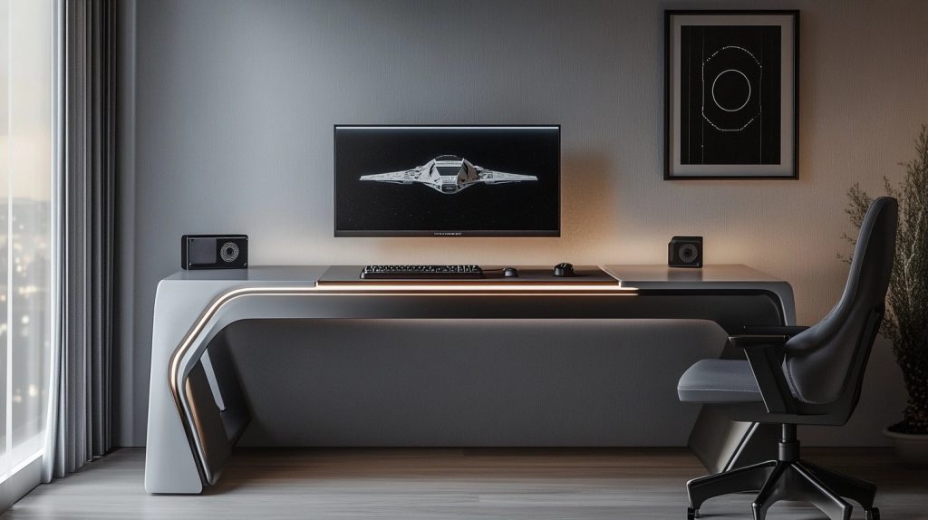 Spaceship-Inspired Desk