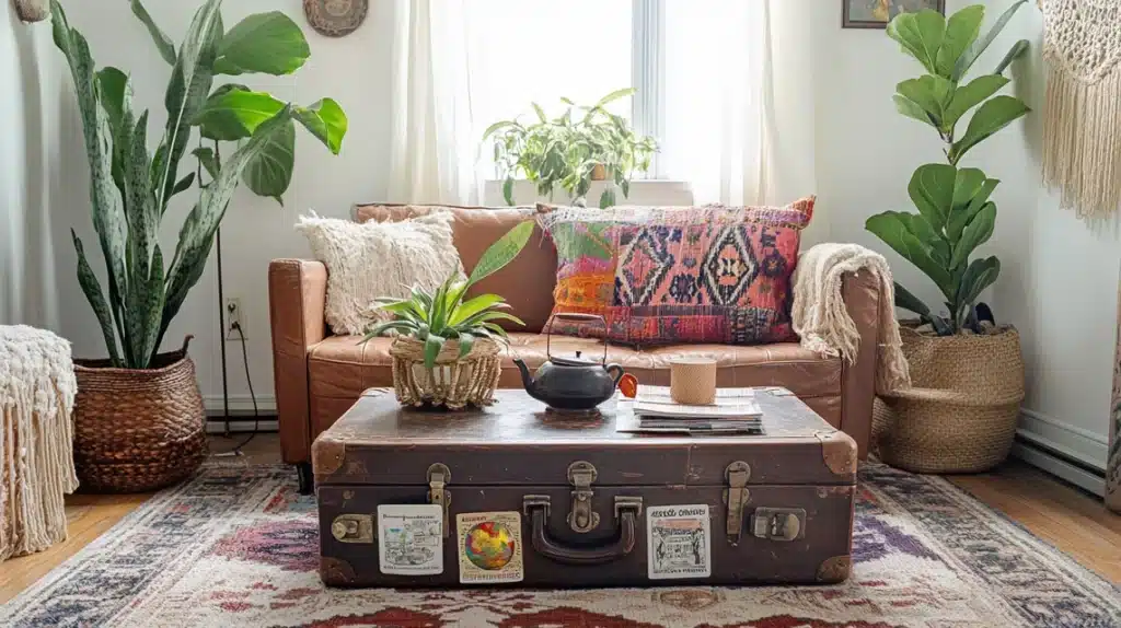 Stacked Vintage Suitcases