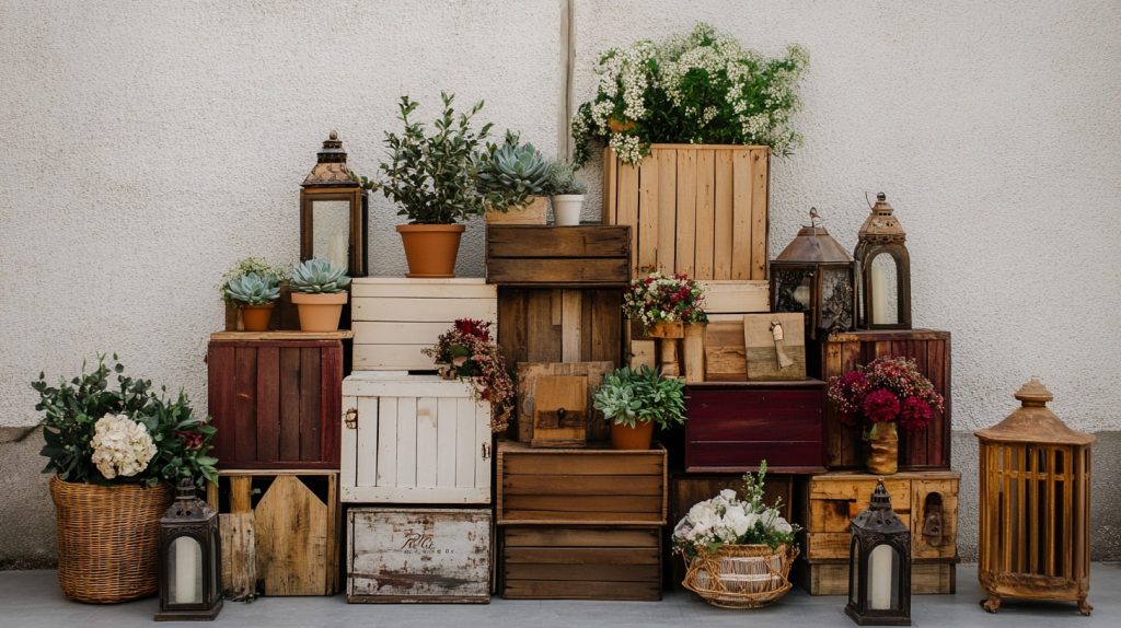 Stacked Wooden Crates