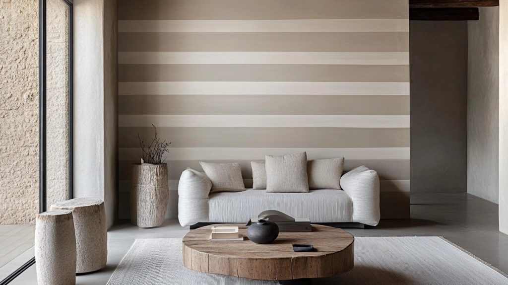 Striped Shiplap Wall