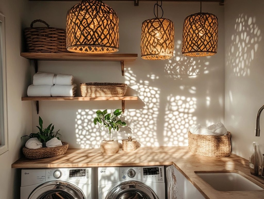 Use Rattan Light Fixtures