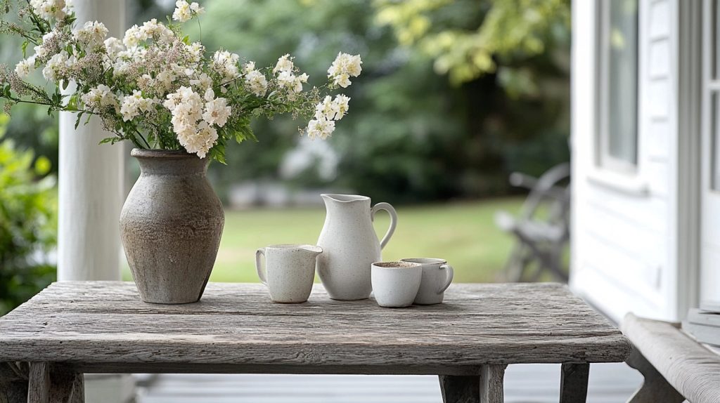 Vintage-Style Wooden Coffee Table (simple and chic)