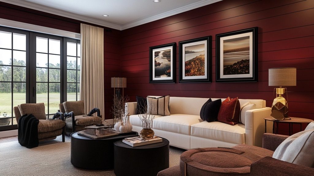 Warm Burgundy Wall