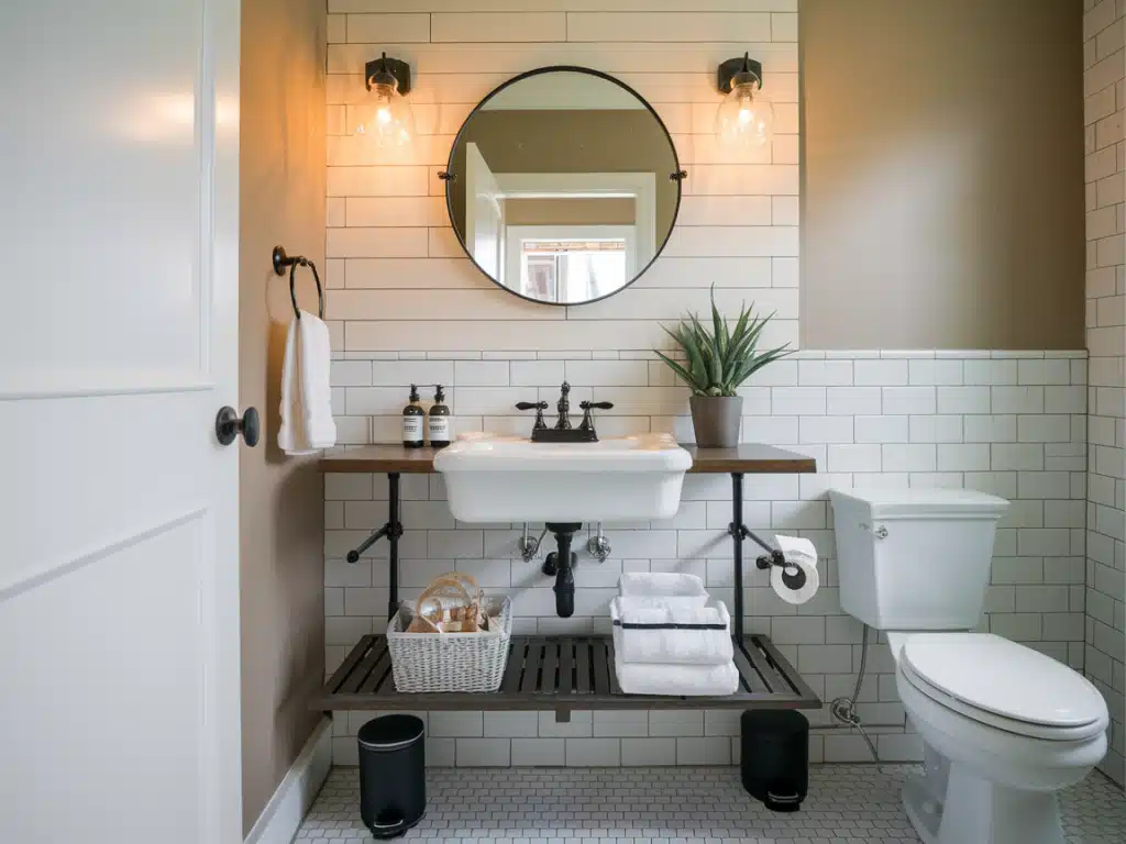 Waterproof shiplap around the sink area