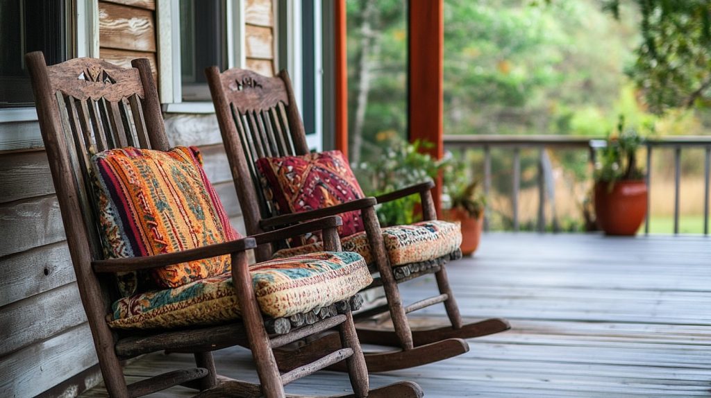 Weathered Rocking Chairs