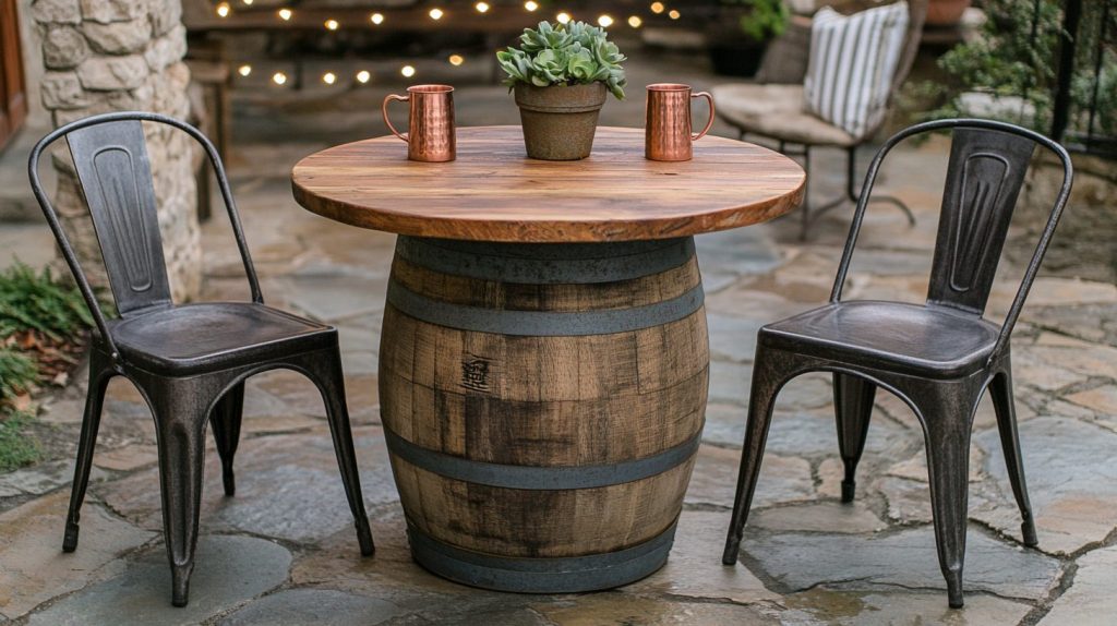 Wooden Barrel Table