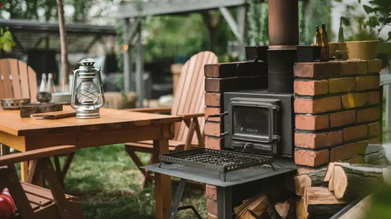 homemade outdoor wood stove pictures