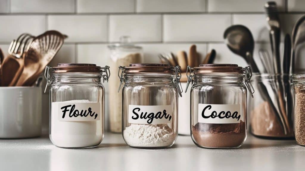 Baking Zone With Clear Canisters