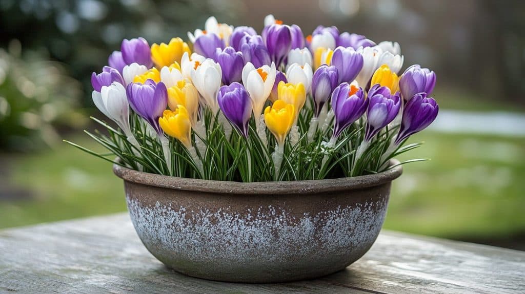 Crocus Miniature Garden Pot