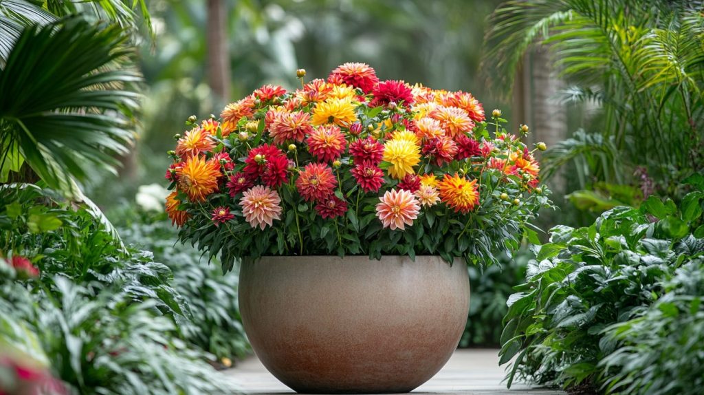 Dahlia Burst Pot