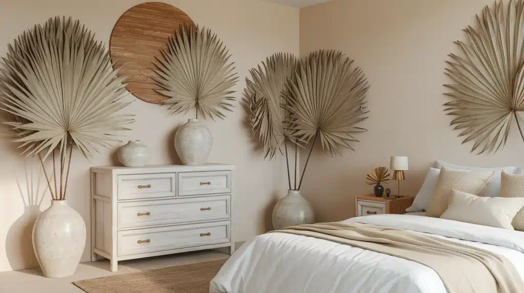 Dried Palm Fronds in Vases