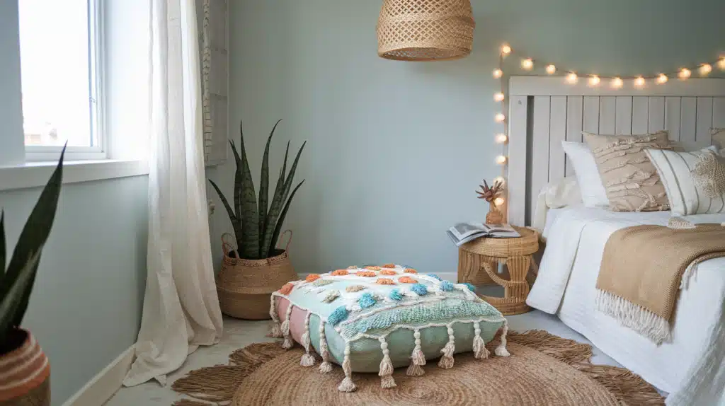 Floor Cushions in Beach Tones