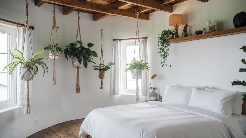 Hanging Plants in Rope Holders