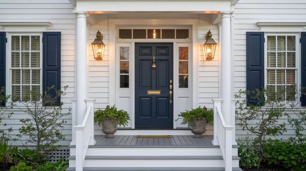 Making a Statement with Hale Navy Front Doors and Shutters