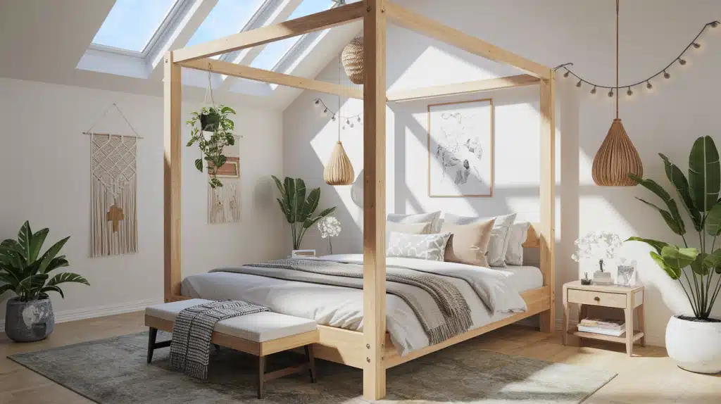 Natural Wood Bed Frame