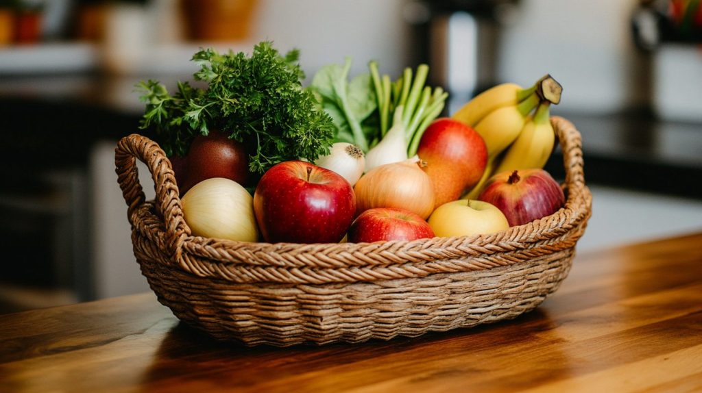 Open Basket for Fresh Produce