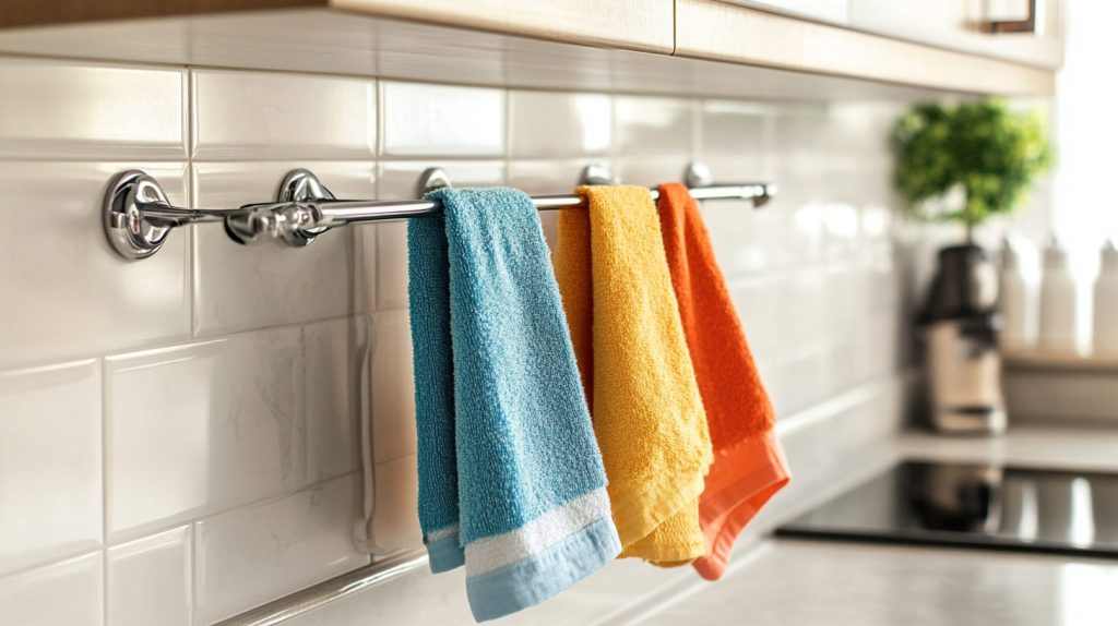 Stick-On Hooks for Dish Towels