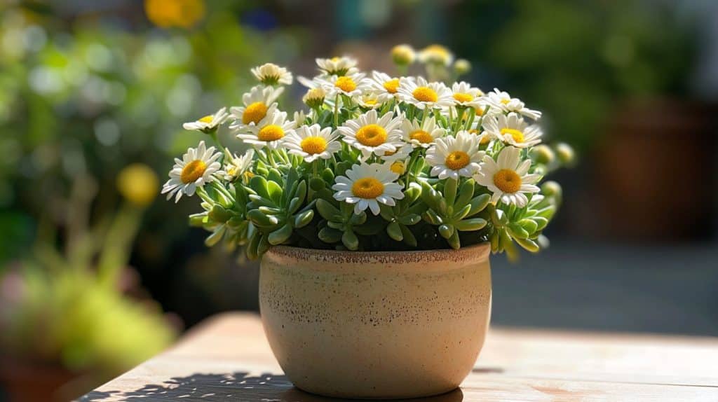 Succulent And Daisy Combo Pot