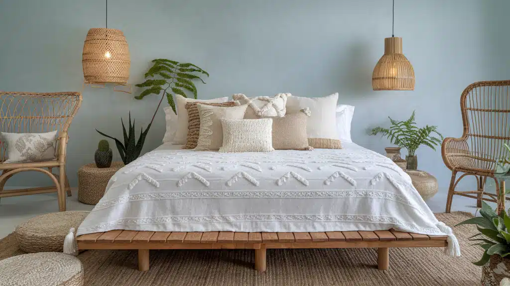 Textured White Bedding