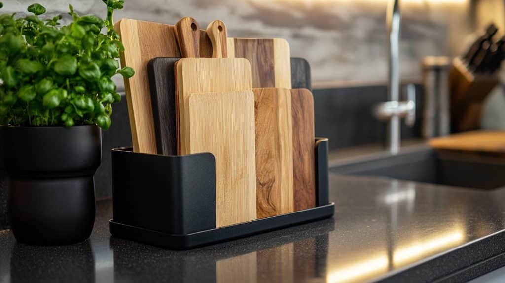 Vertical File for Cutting Boards