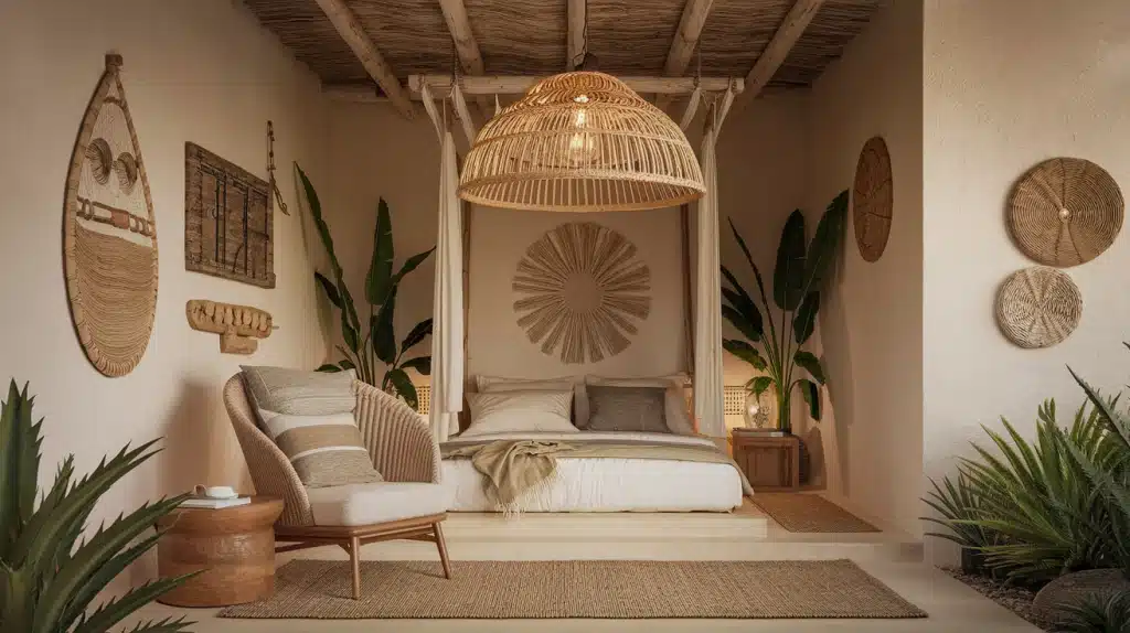 Woven Bamboo Ceiling Lamp