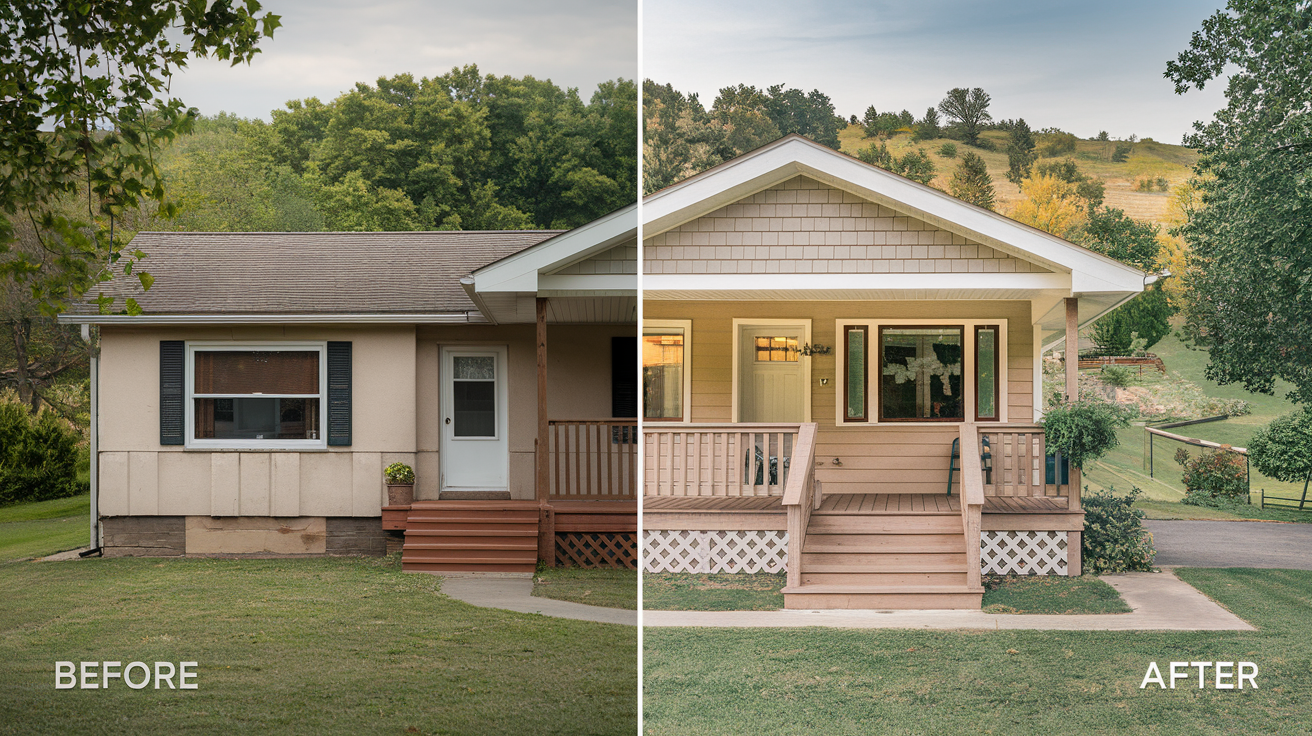 adding front porch to ranch house before and after.png