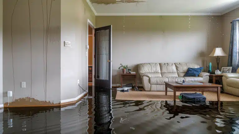 house flooded burst pipe