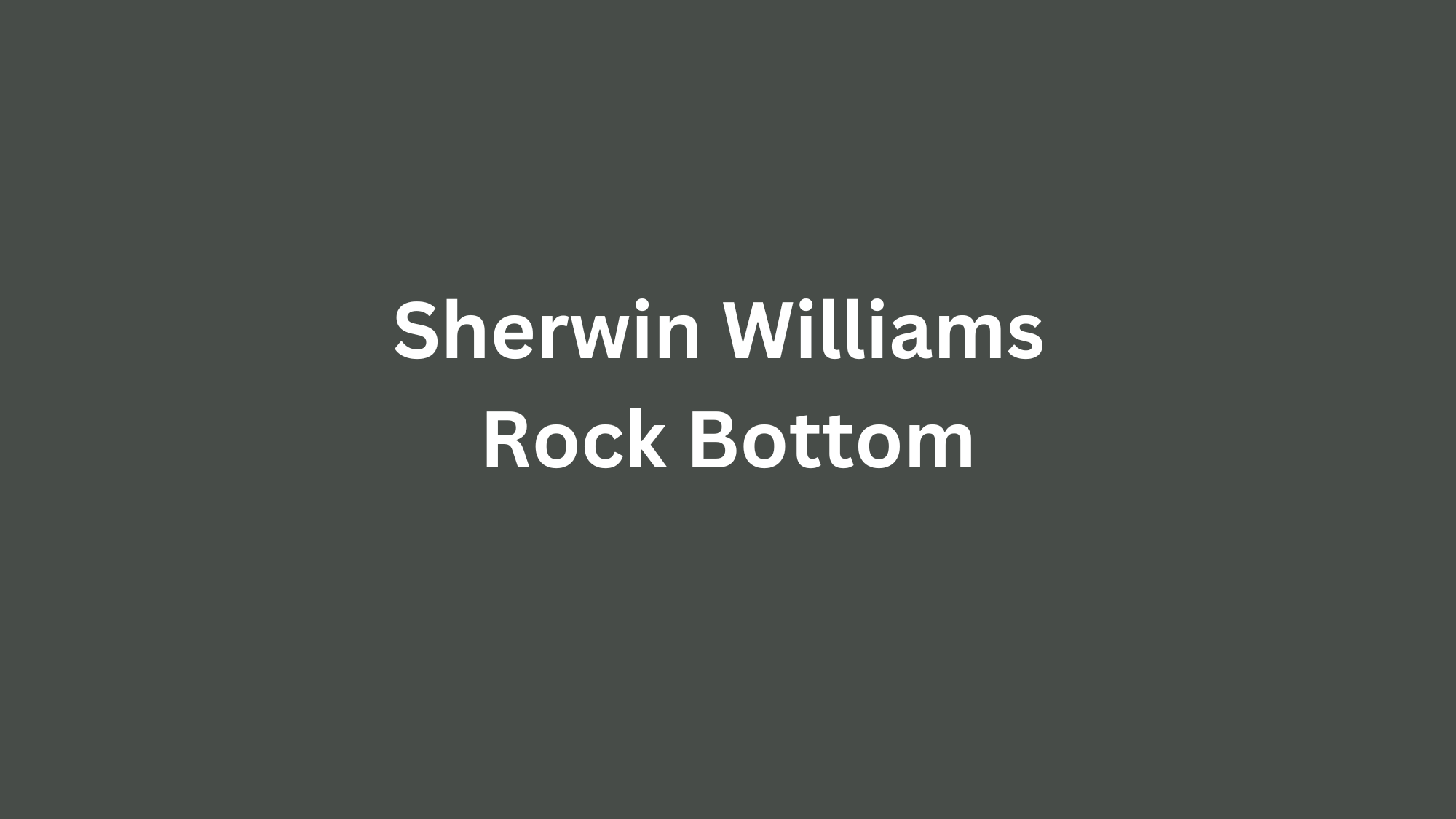 sherwin williams rock bottom