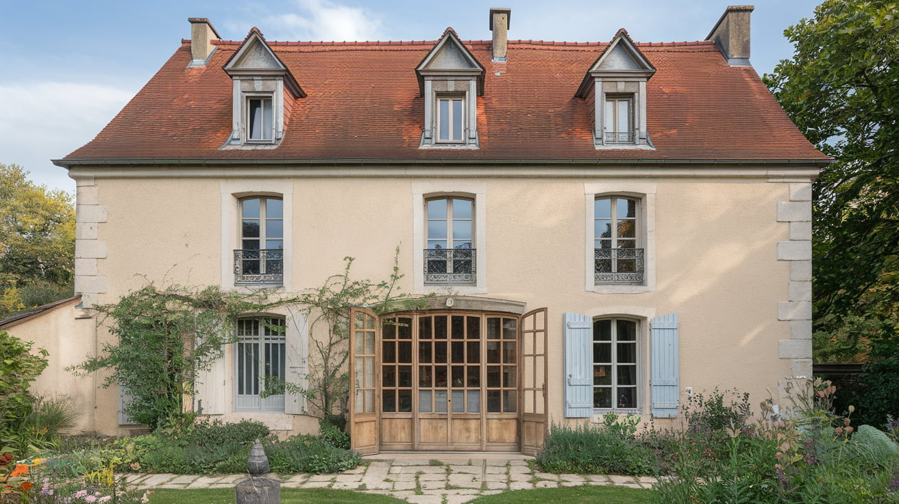 traditional french country house exterior