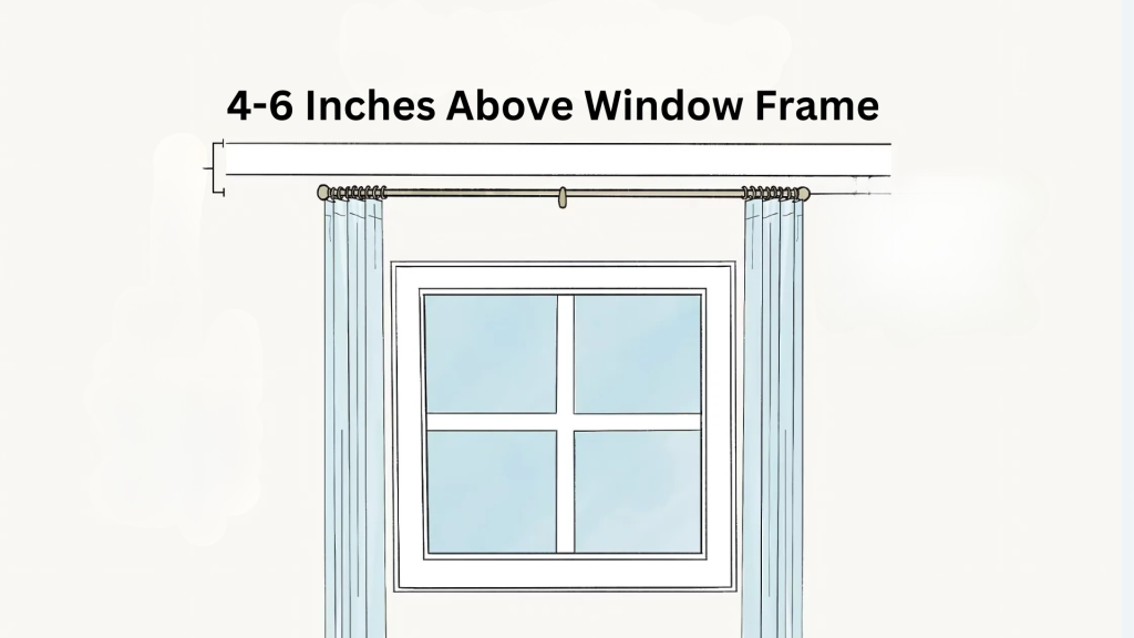 4-6 Inches Above Window Frame