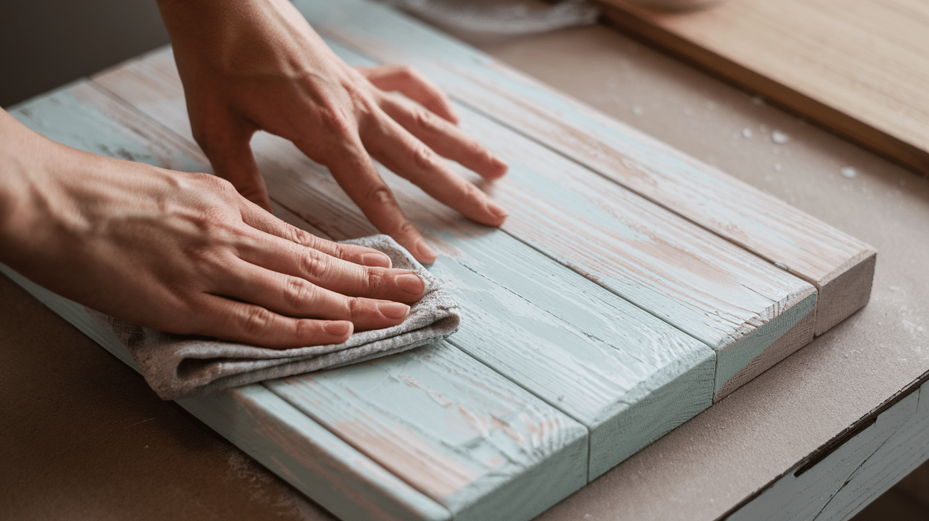 DIY Wood Distressing with Paint