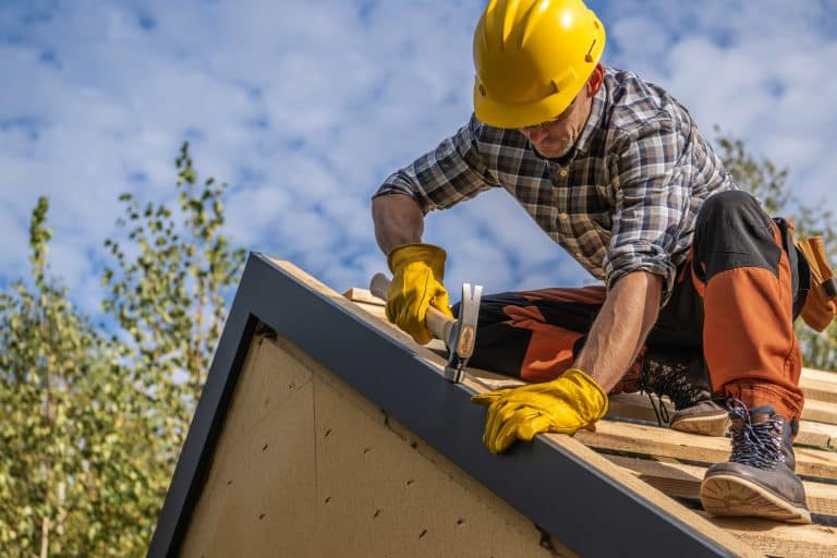 Caucasian Professional Roof Contractor