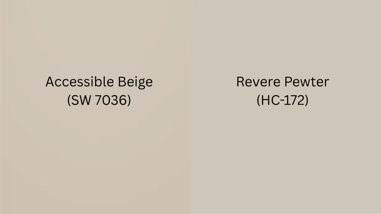Accessible Beige vs Revere Pewter: Which to Pick?