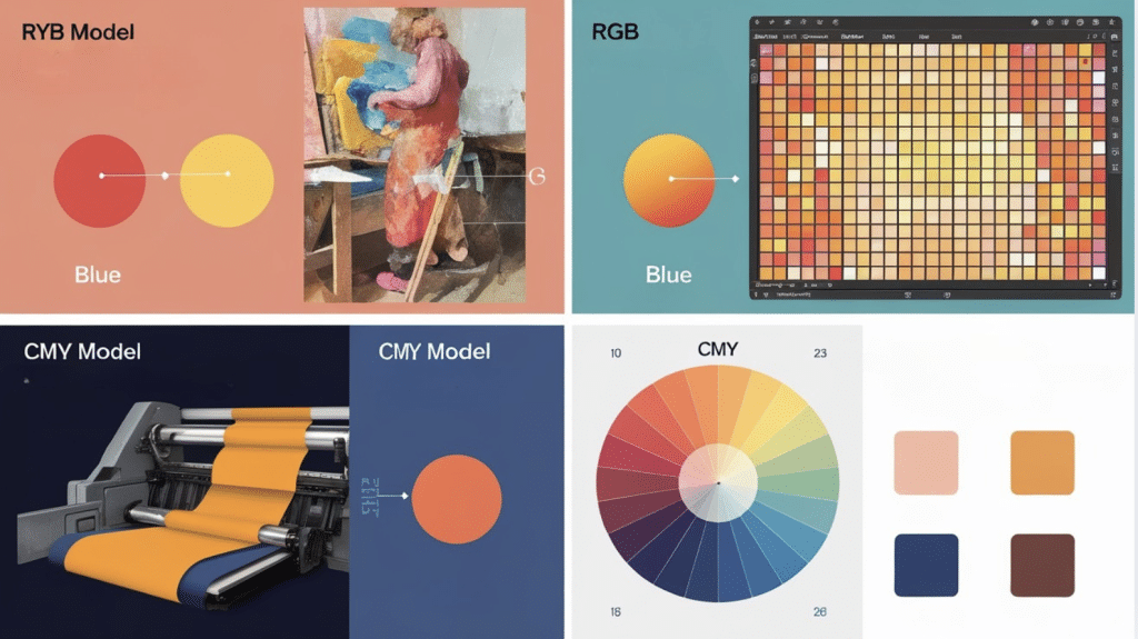 Unveiling Orange and Its Opposite Across Different Color Models