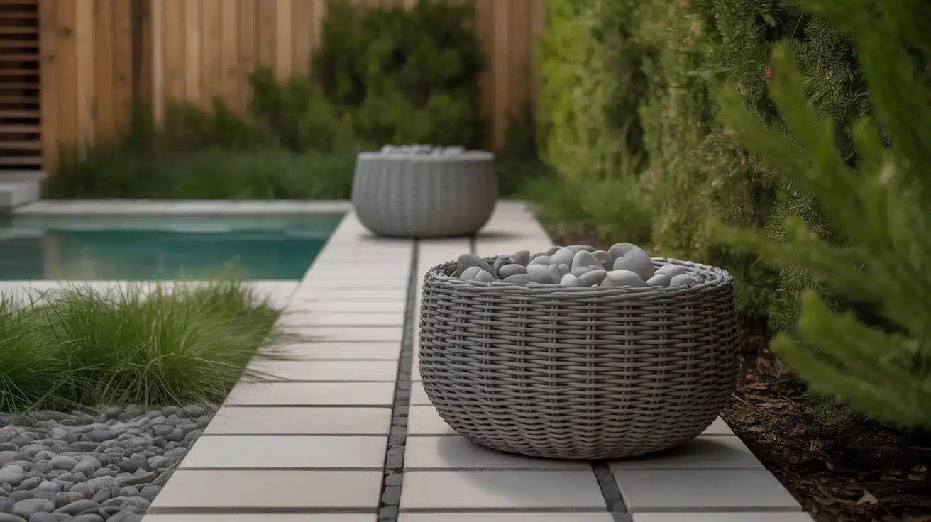Designing Beautiful Outdoor Areas Using Stone-Filled Basketry