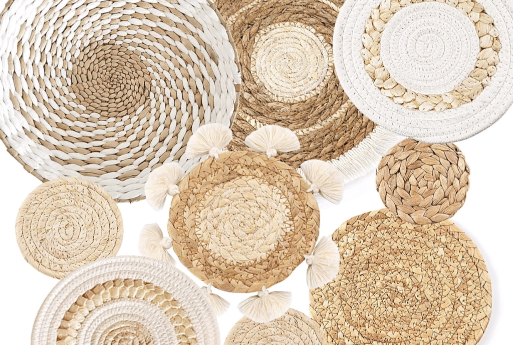 9-Pack Boho Wall Basket Set