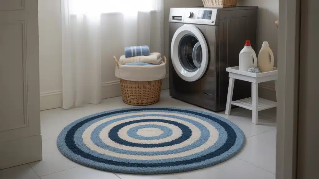  Add a Rug or Mat for Comfort and Style