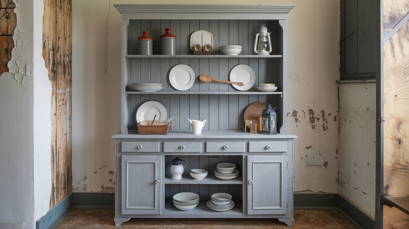 Distressed_Gray_Chalk_Paint_Hutch